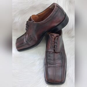 Calderone Vero Cuoio Men's Brown Leather Oxfords Size 41 EU